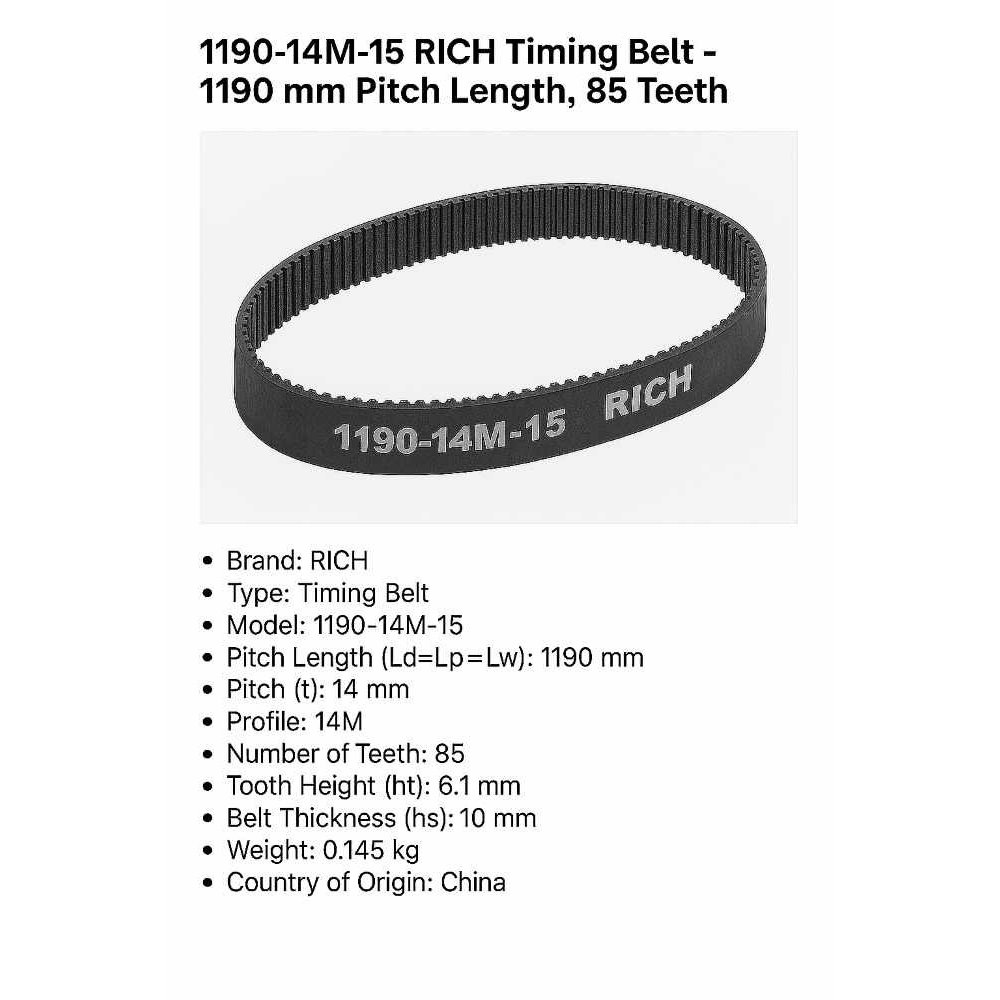 1190-14M-15 RICH | Timing Belt